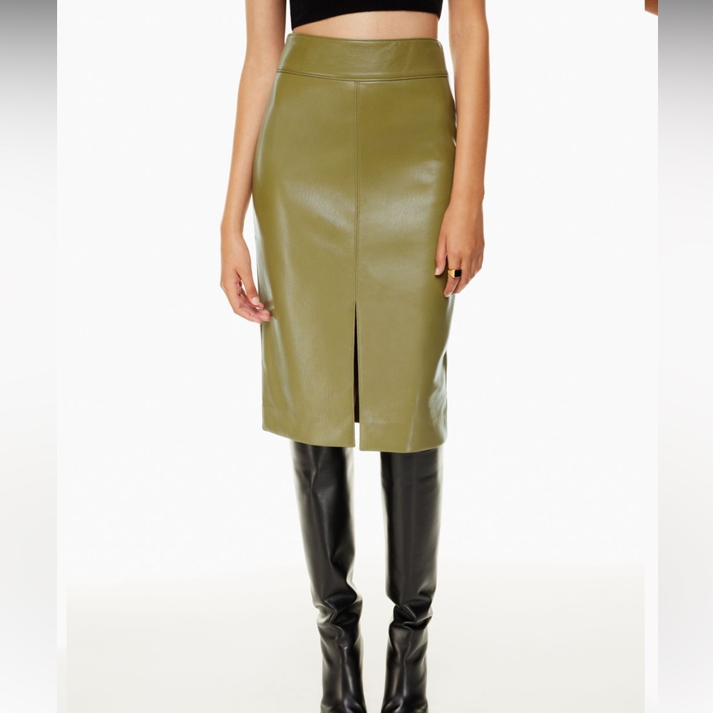 Aritzia Babaton Fen Green Skirt Set